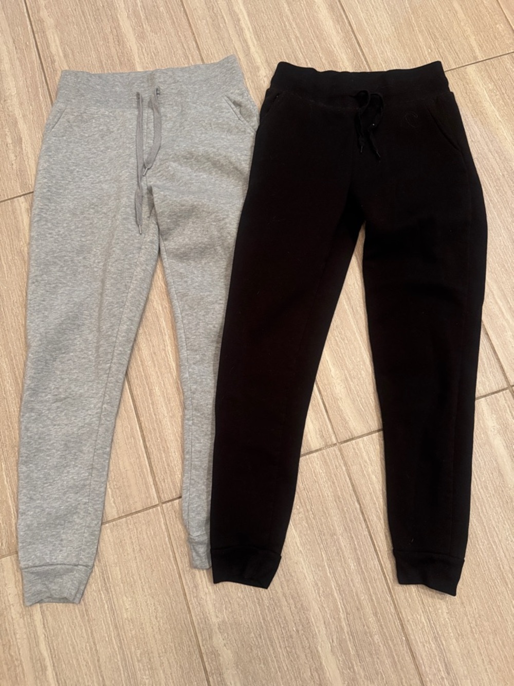 Women’s Jogger Pants - Black and Light Gray
